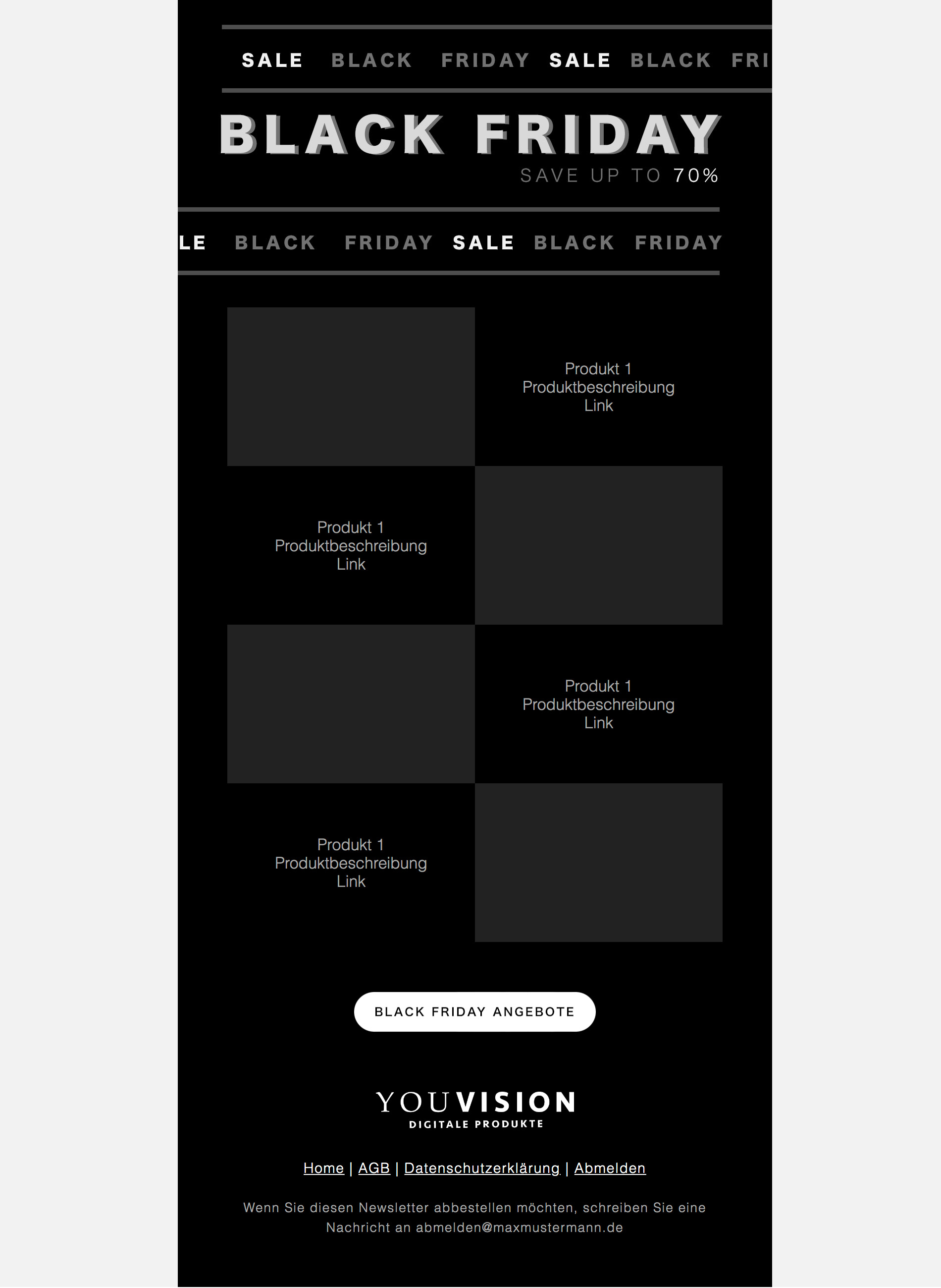 HTML Newsletter Template Black Friday