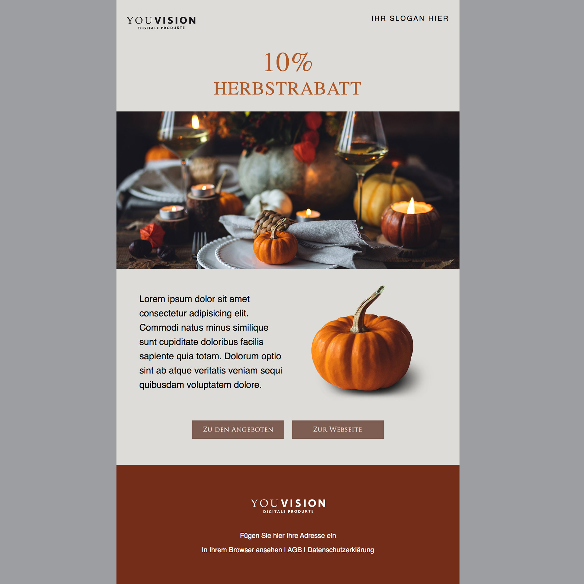 HTML Newsletter Template Herbst