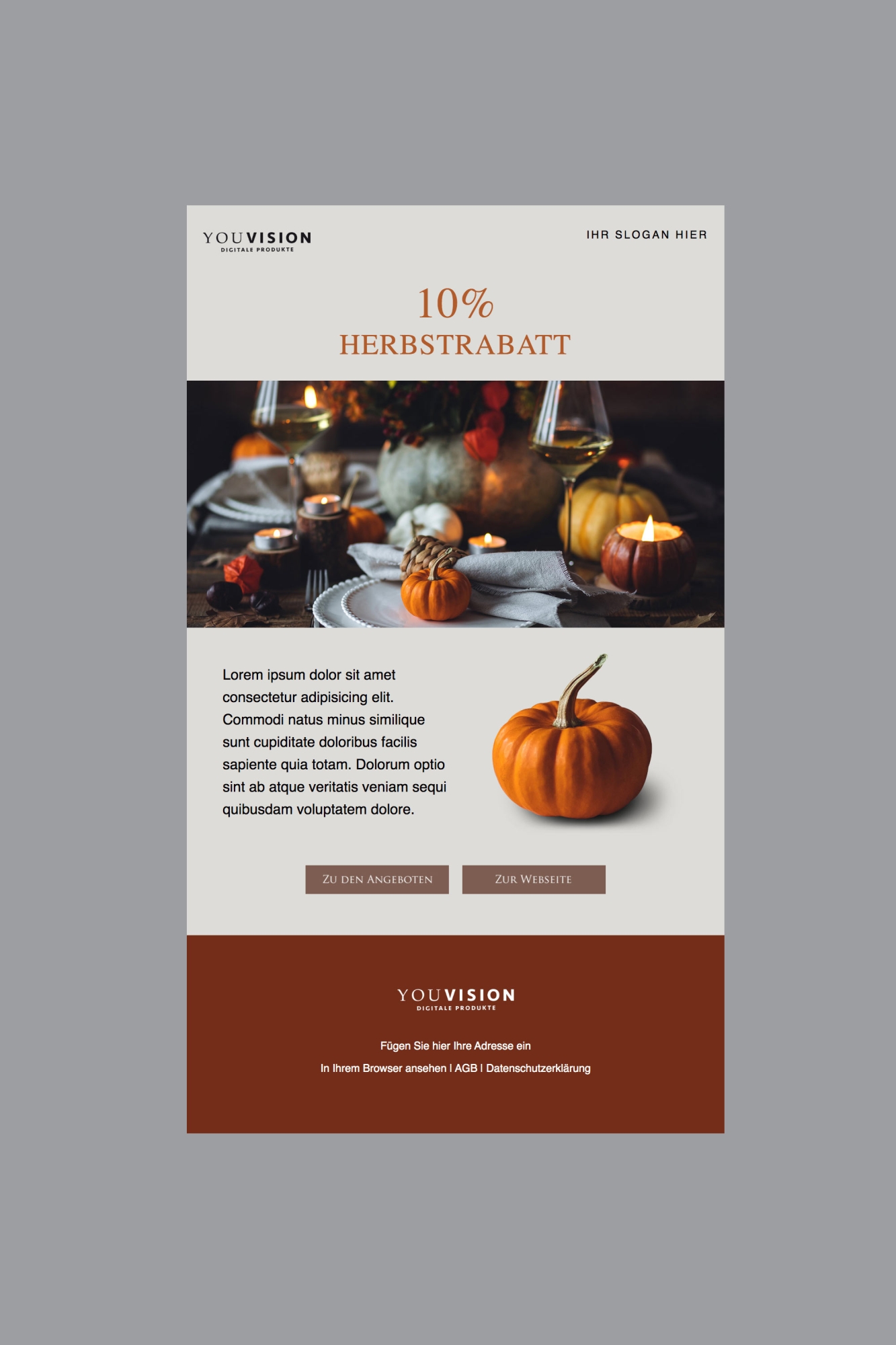 HTML Newsletter Template Herbst 107