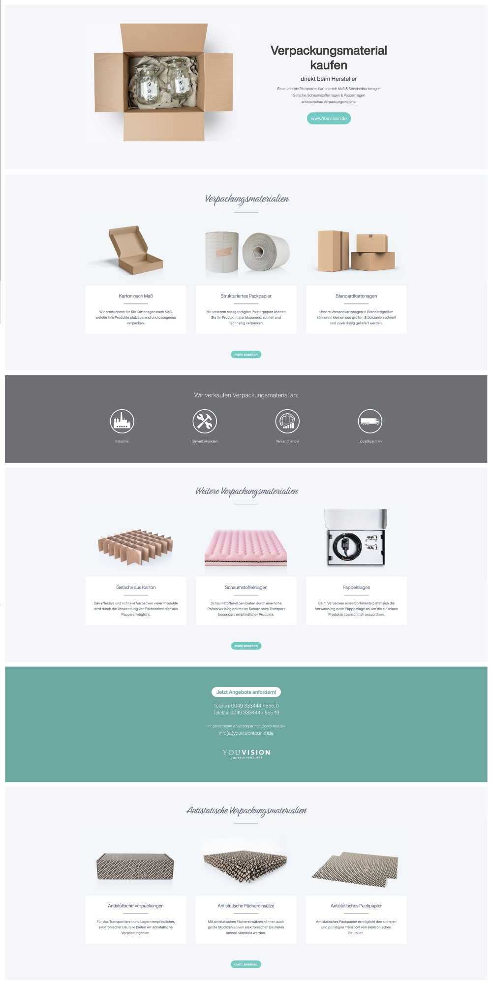 Webseite Template (One-Page-Layout)  A100